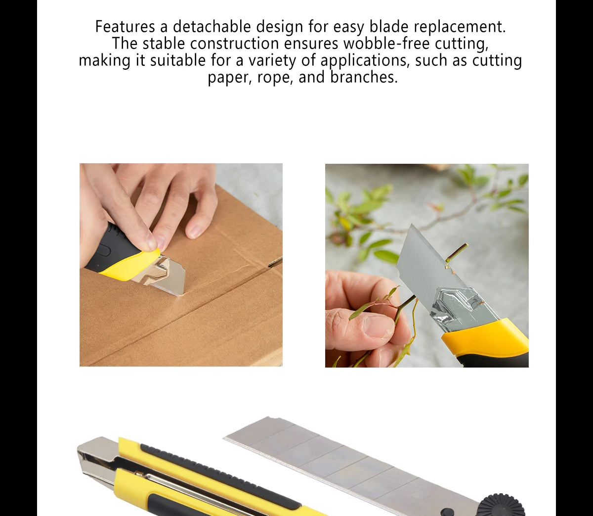25mm Utility Knife SK5 Stainless Steel Blade Retractable Knife Box Cutter Snap-off Pocket Utility Knives DIY Art Outdoor TOVIA