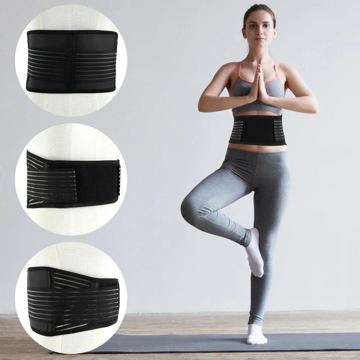 Back Support Belt Breathable Lower Back Brace Pain Relief Adjustable Self-Warming Comfort Lumbar Support Back Brace