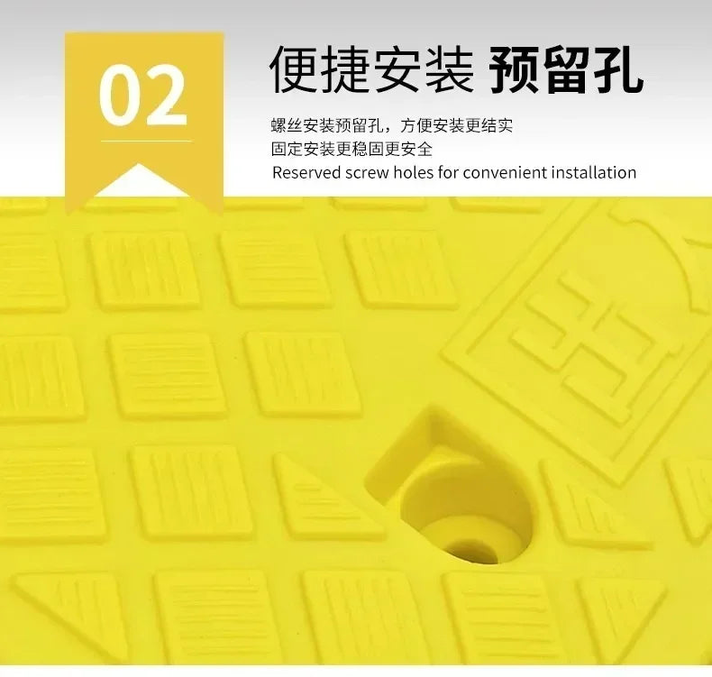 Plastic Threshold Ramp Rise Door Ramp Car Ramp Curb Ramp For For Loading Docks Garage Sidewalk Truck Scooter Bike Motorcycle And