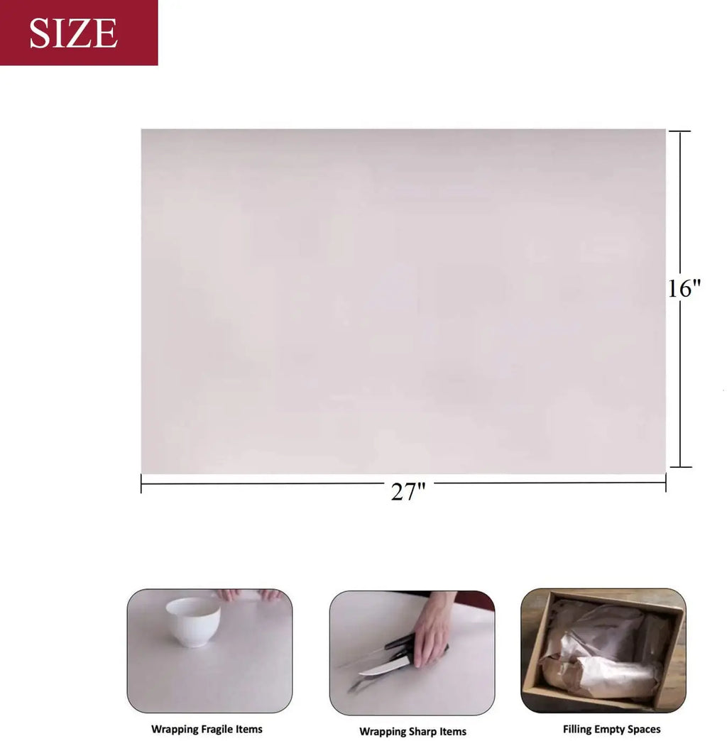 Newsprint Packing Paper Sheets for Moving, Shipping, Box Filler, Wrapping and Protecting Fragile Items  ( 50 Sheets, 27” x 16”)