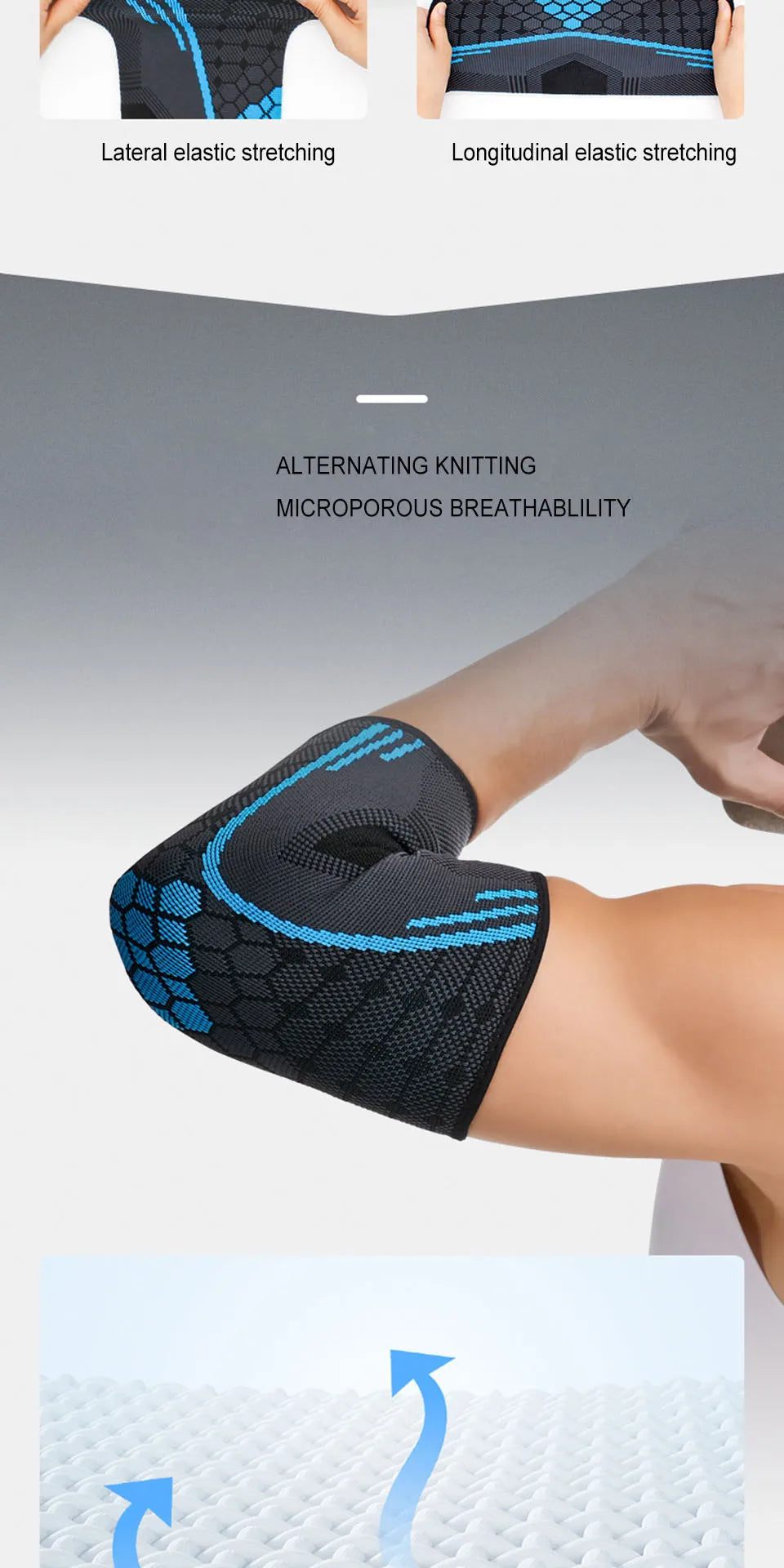 AOLIKES 1PCS New Elbow Compression Sleeve,Tennis Elbow Braces for Tendonitis and Tennis Elbow,Arm Supports golfer elbow support