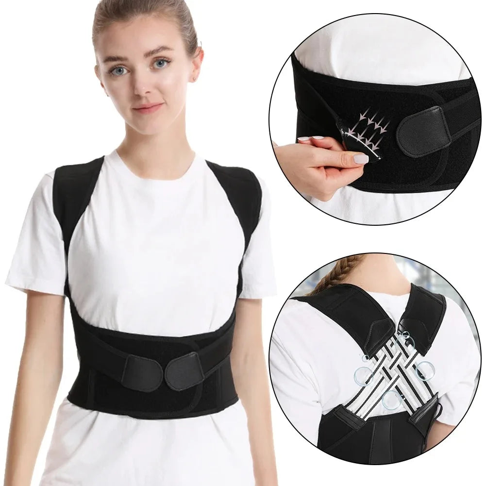Back Brace Posture Corrector for Women Men Shoulder Straightener Adjustable Full Back Support Upper Lower Pain Relief