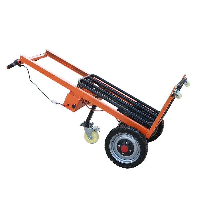 Logistics Warehouse Hand Truck Portable Warehouse Logistics Transport Truck Electric Hydraulic Lift Stacker Hand Trolley Cart