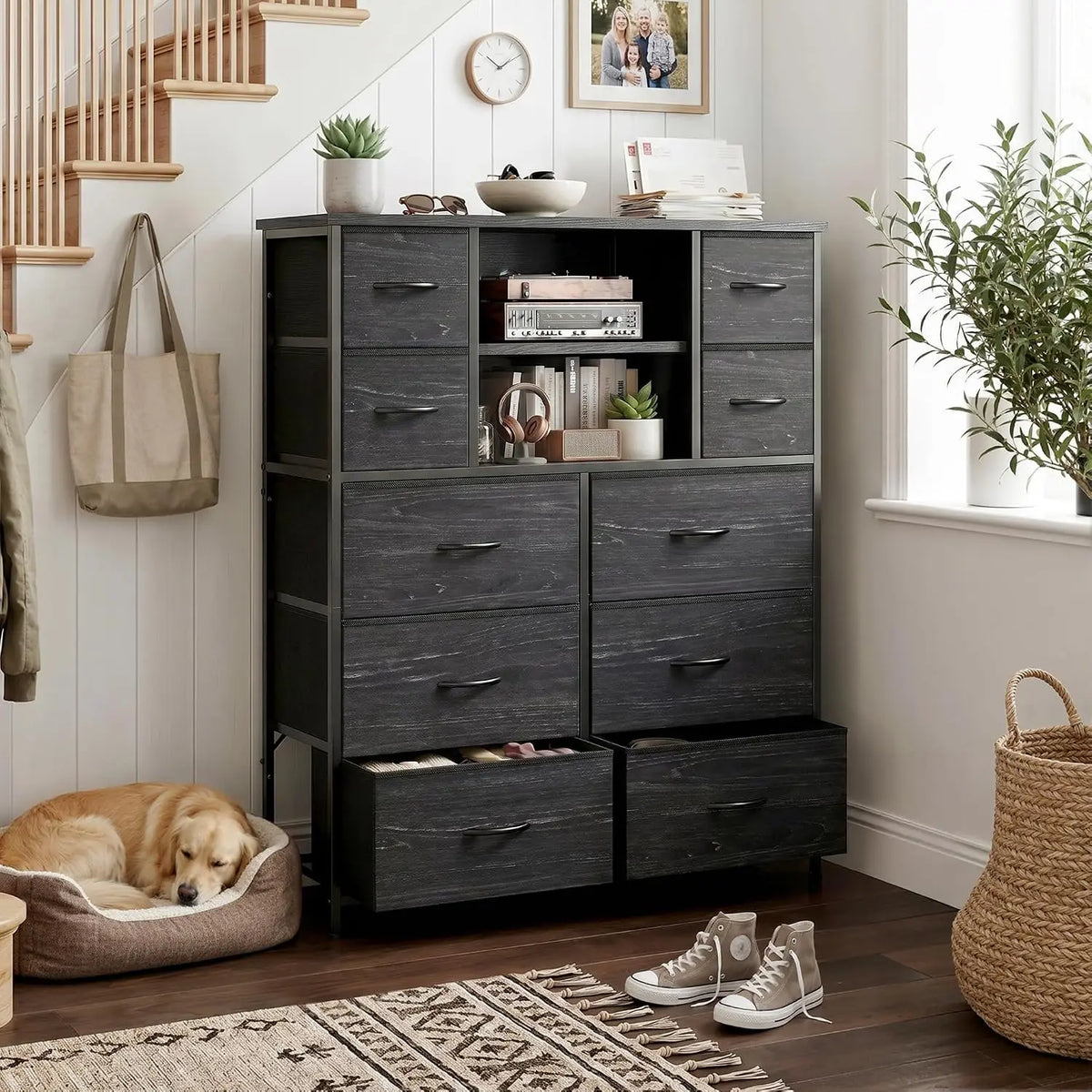 10-Drawer Dresser for Bedroom, 48"H Organizer Storage for clothes, Customized