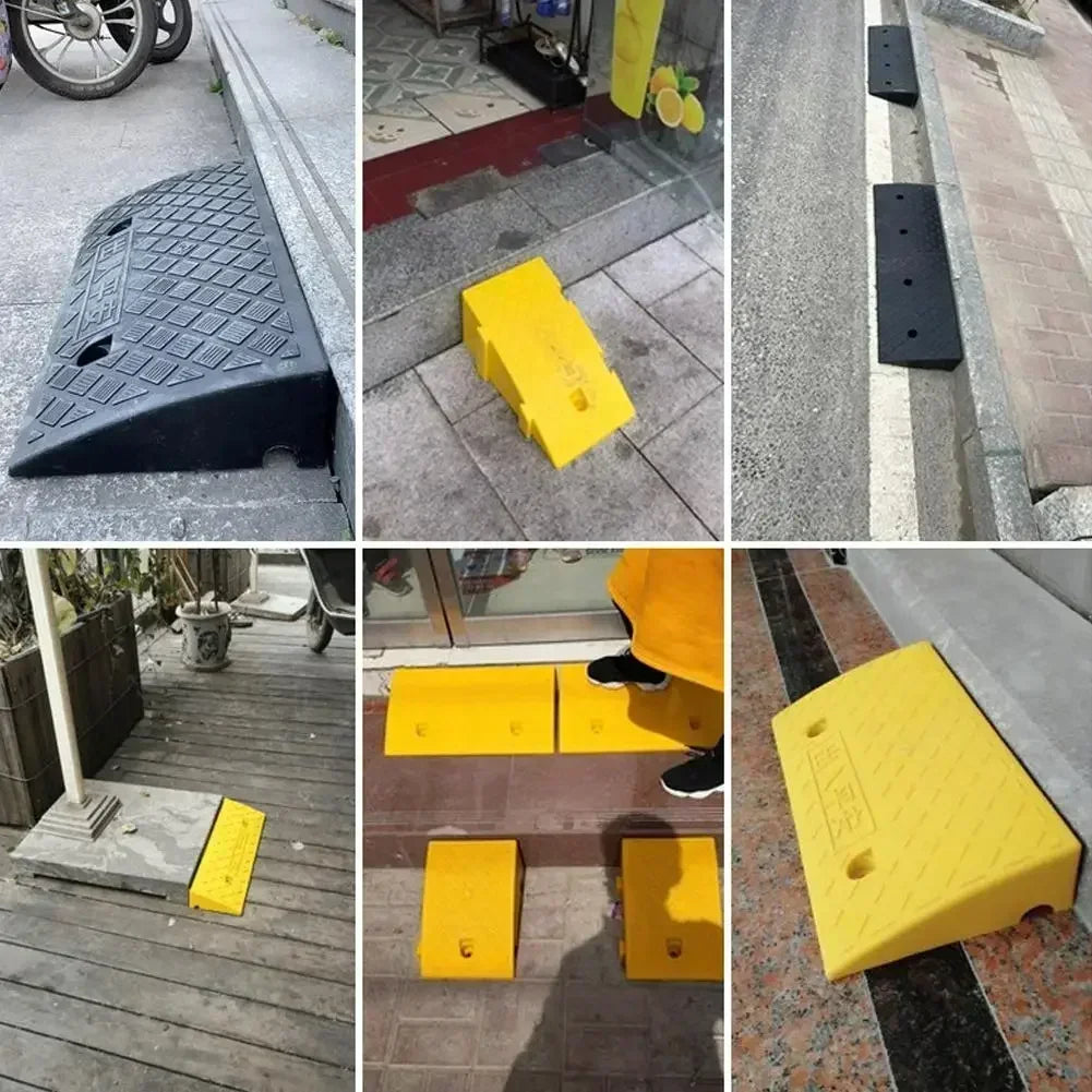 Plastic Threshold Ramp Rise Door Ramp Car Ramp Curb Ramp For For Loading Docks Garage Sidewalk Truck Scooter Bike Motorcycle And