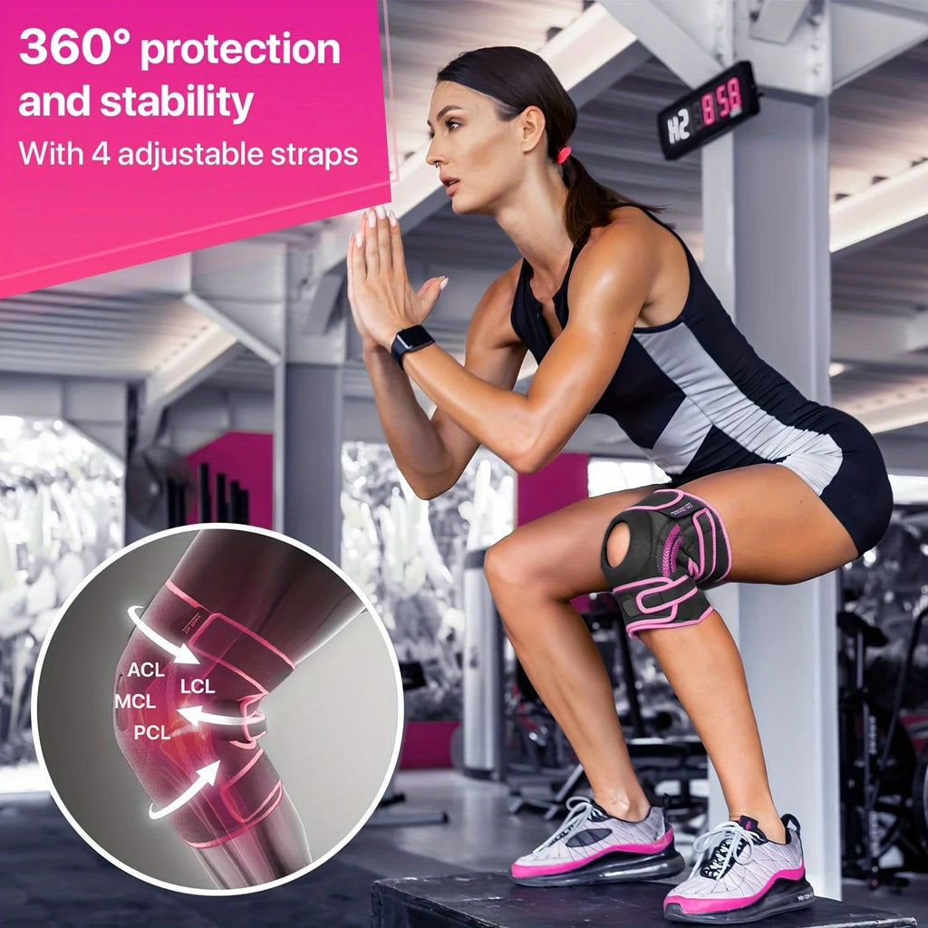 1pcs Knee Brace with Side Stabilizers & Patella Gel Pads for Maximum Knee Pain Support and fast recovery for men and women
