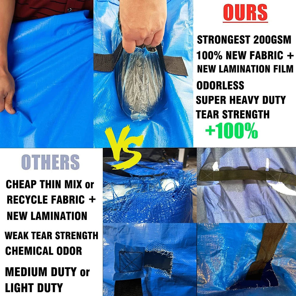 Mattress Bag for Moving and Storage,Heavy Duty Tarp Reusable Mattress Storage Bag,Easy Carrier Mattress Moving Cover Travel