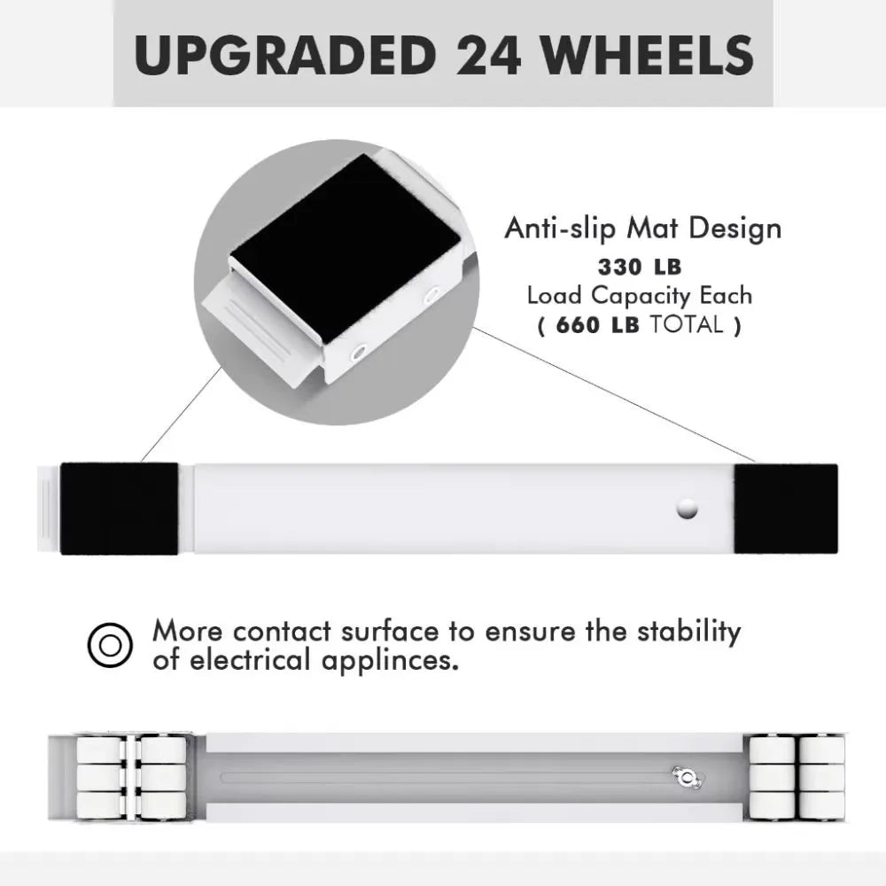 Set of 2 Heavy-Duty Furniture Dollies Featuring 24 Swivel Wheels for Easy Appliance Mobility