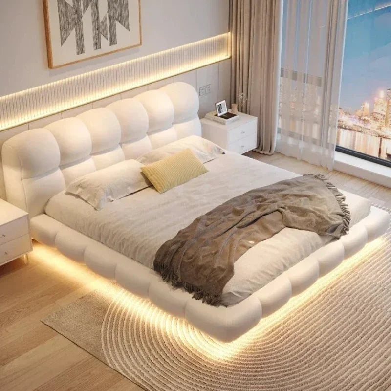Home 180x200cm Double Wooden Bed Organizer Furniture ﻿ Complete Room Bed King Size Headboard Frames And Bed Bases Tatami Bedroom