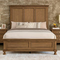 Solid Wood Queen Platform Bed Frame Traditional Style No Box Spring Needed, Customized