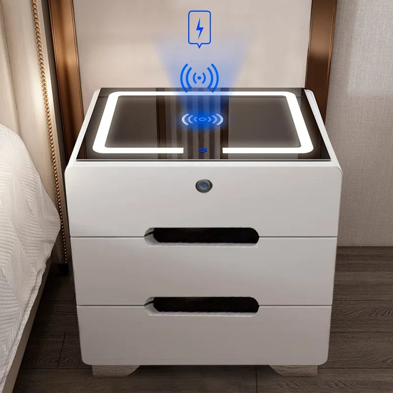 Smart Glasses Nightstand Organizers Design Design Unique Nightstand Bedroom Storage Mesitas De Noche Furniture Accessories