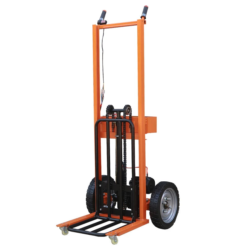 Logistics Warehouse Hand Truck Portable Warehouse Logistics Transport Truck Electric Hydraulic Lift Stacker Hand Trolley Cart