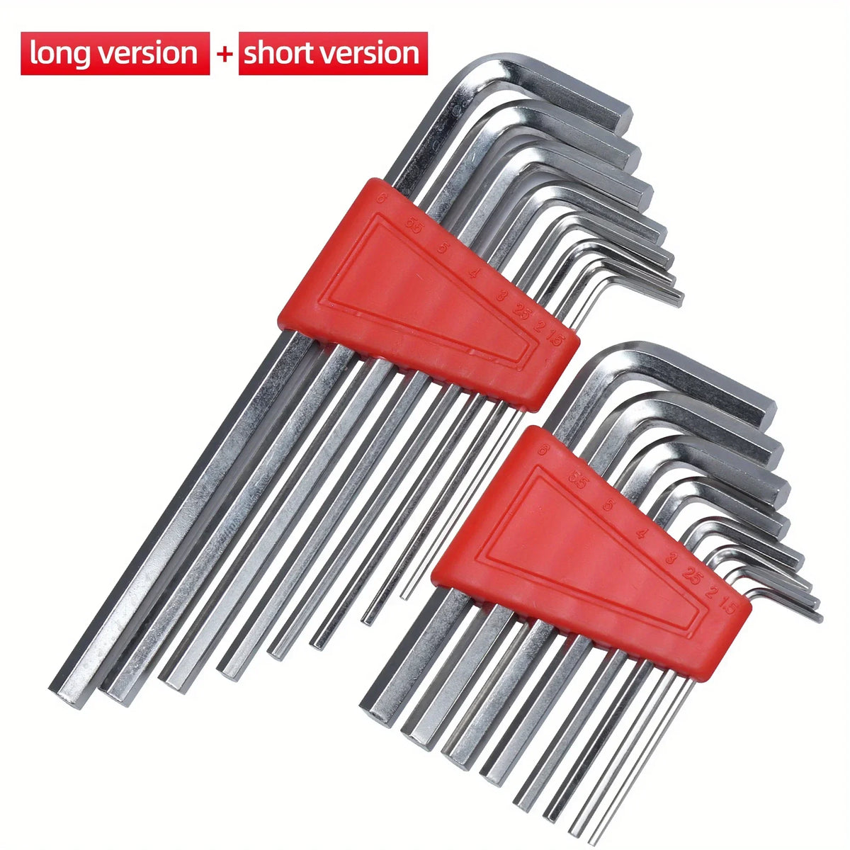 8PCS Allen Key Set (Metric + Imperial) – Compact L-Shaped Hex Wrenches, Short Arm Tools for Home, Bike & Auto Repair