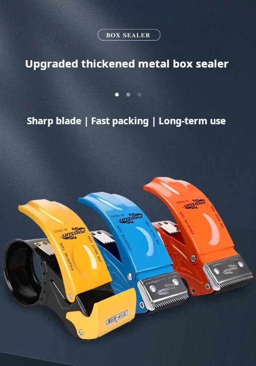 Transport Packaging Tape Dispenser, Heavy Duty Metal Packaging Tape Gun, Handheld Tape Cutter