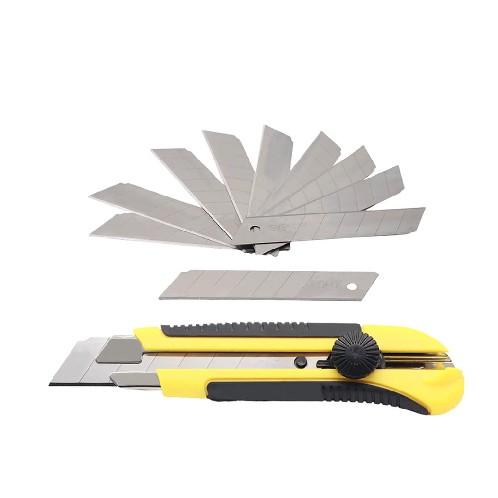 25mm Utility Knife SK5 Stainless Steel Blade Retractable Knife Box Cutter Snap-off Pocket Utility Knives DIY Art Outdoor TOVIA