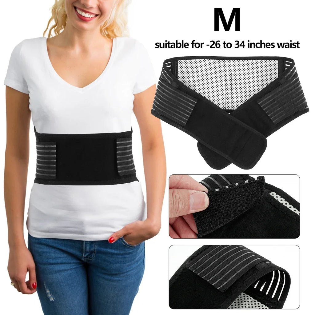 Back Support Belt Breathable Lower Back Brace Pain Relief Adjustable Self-Warming Comfort Lumbar Support Back Brace