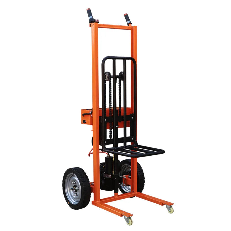 Logistics Warehouse Hand Truck Portable Warehouse Logistics Transport Truck Electric Hydraulic Lift Stacker Hand Trolley Cart