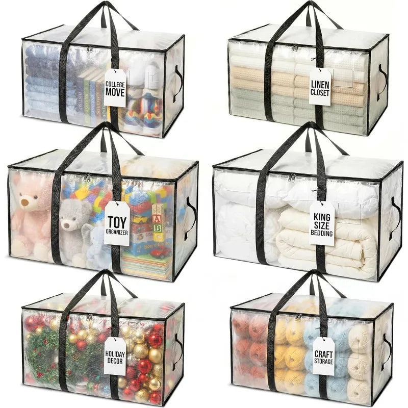 Oversized Moving Bags or Storage Bag, Large Moving Boxes with Backpack Straps, Zippers & Handles, Packing Bags for Moving.
