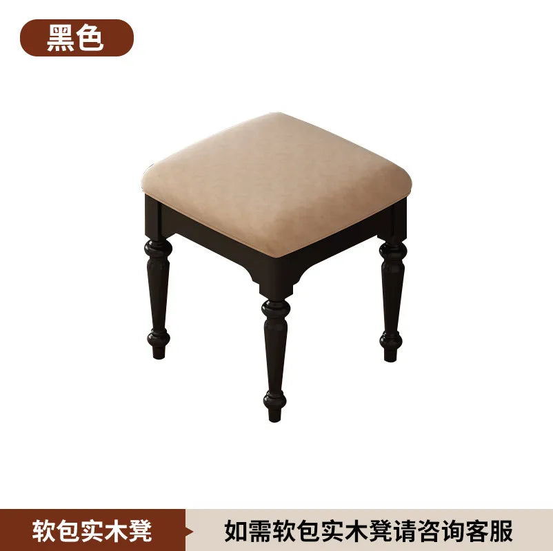 Black Double Dresser Makeup Vanity Vintage Drawers Wooden Long Makeup Vanity Luxury Storage Postazione Trucco Rome Furniture