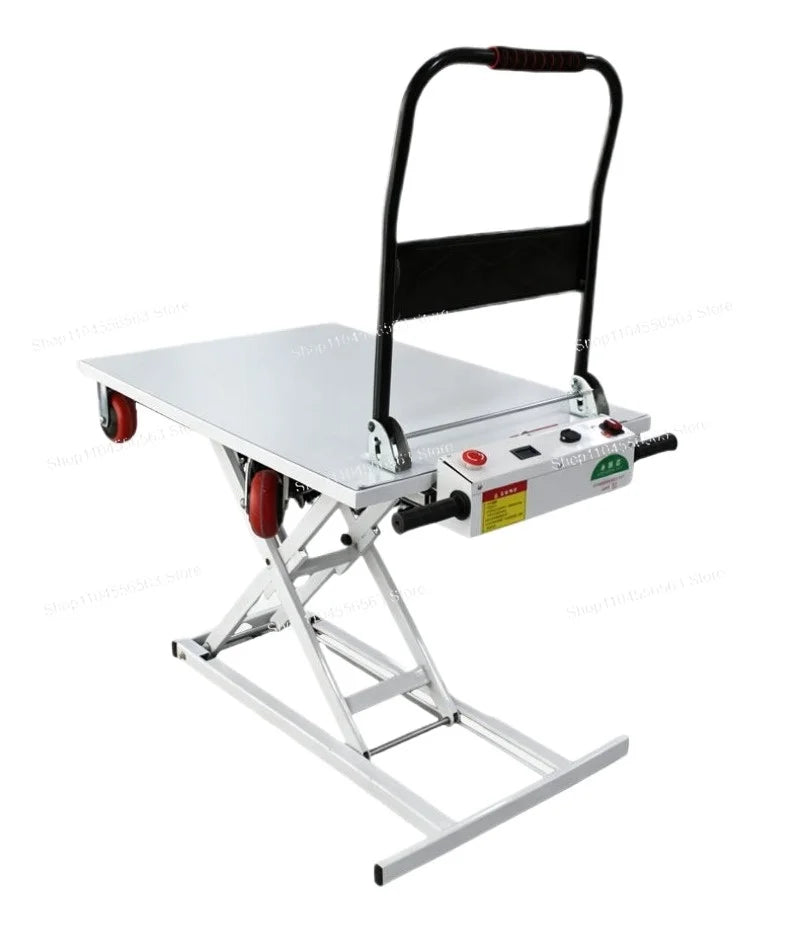 Electric Lift Trolley Electric Hydraulic Lift Portable Truck Handling Scissor Fork Mobile Flatbed Truck