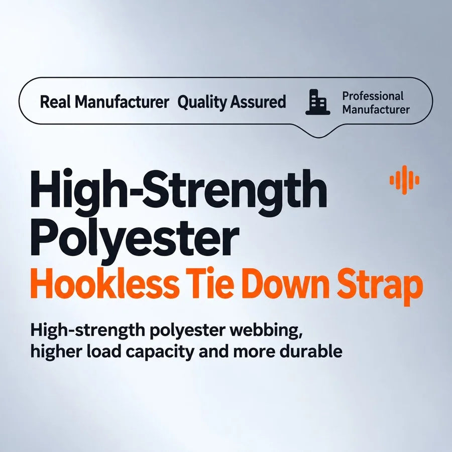 Heavy-Duty Car & Truck Front Cargo Ratchet Strap with Metal Buckle - Adjustable, Secure Tie-Down for Safe Luggage Transport