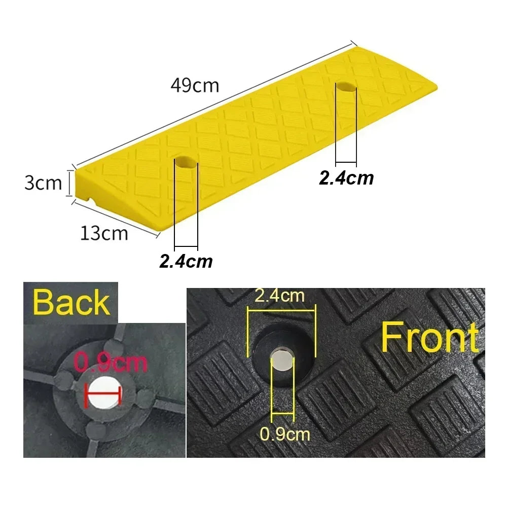 Plastic Threshold Ramp Rise Door Ramp Car Ramp Curb Ramp For For Loading Docks Garage Sidewalk Truck Scooter Bike Motorcycle And