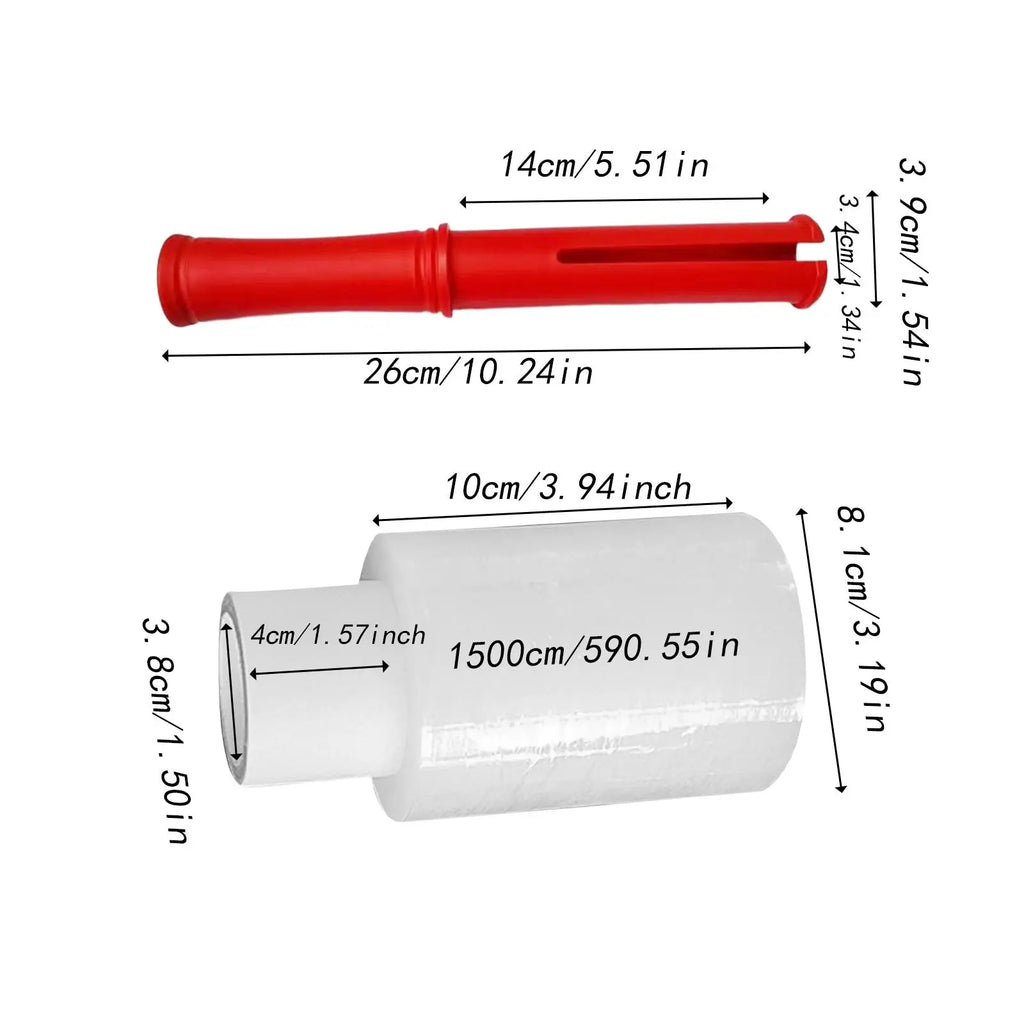 Clear Stretch Film Shrink Wrap with Handle PP Wrap for Pallet Shipping Strength Stretch Wraps Roll for Packaging