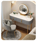 Led Light Mirror Dressing Table Desk Drawers French Wood Vintage Elegant Makeup Vanity Luxury Modern Storage Pink Furniture