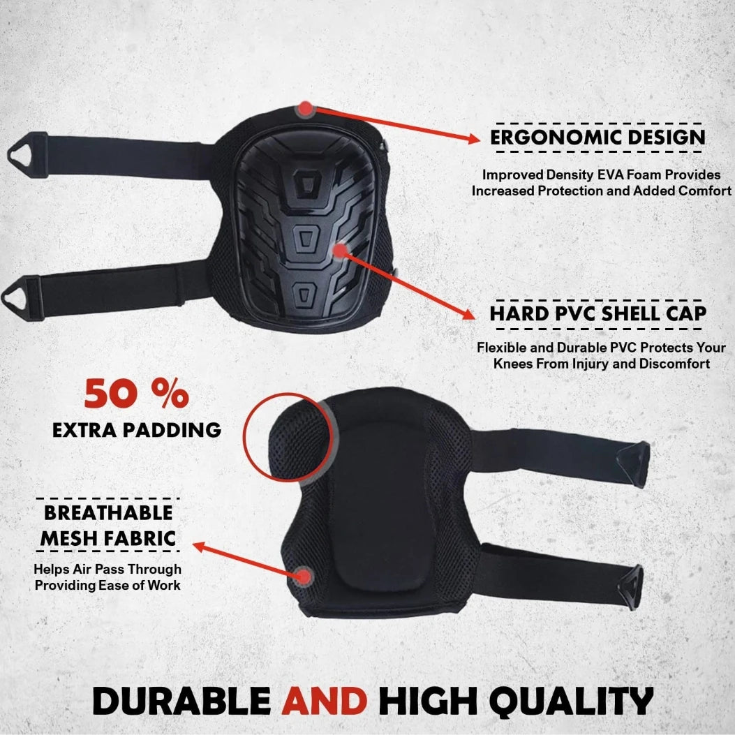 Professional Knee Pads for Work Heavy Duty Foam Padding Kneepads for Construction, Gardening, Flooring