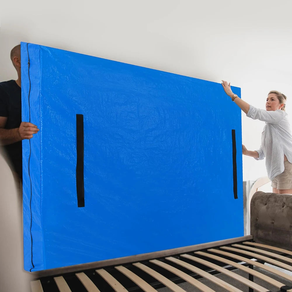Mattress Bag for Moving and Storage,Heavy Duty Tarp Reusable Mattress Storage Bag,Easy Carrier Mattress Moving Cover Travel