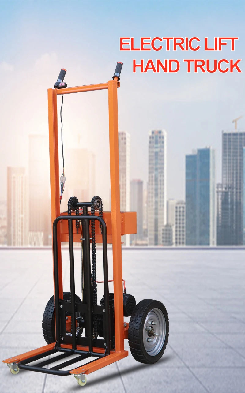 Logistics Warehouse Hand Truck Portable Warehouse Logistics Transport Truck Electric Hydraulic Lift Stacker Hand Trolley Cart