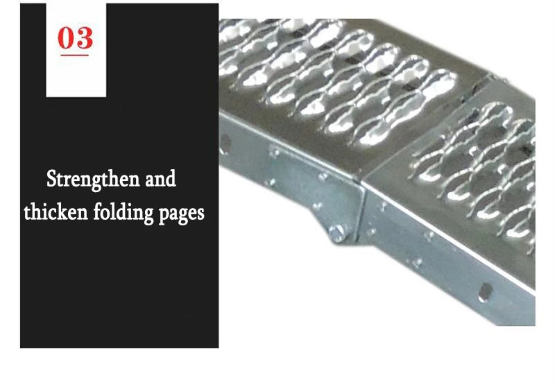 Truck Transport Loading and Unloading Trailer Rack Step Ramp Boarding Extended Ramp Climbing Ladder Folding Ramp