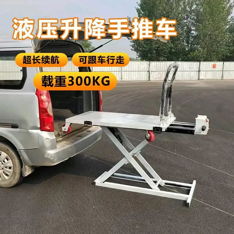 Portle Ximu Lake Car Hydraulic Loading And Unloading Slide Rail Mobile Hand Lifting Truck