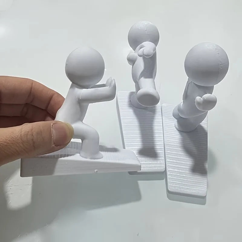 1/3 Pcs Cute decorative door stopper, flexible and movable door stopper, anti slip base to protect walls,home decoration