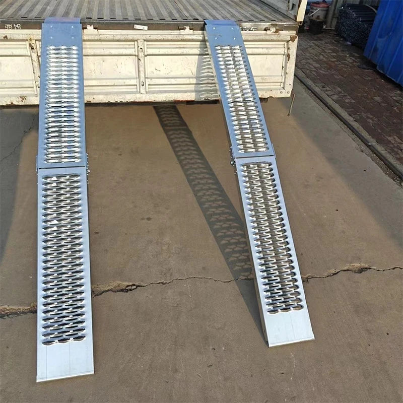 1PC Ramps For Aluminum Motorcycles Folding Loading ATV Pick-up Car Ramp To Climb Metal Ramps Ladder Single Load-bearing 260kg