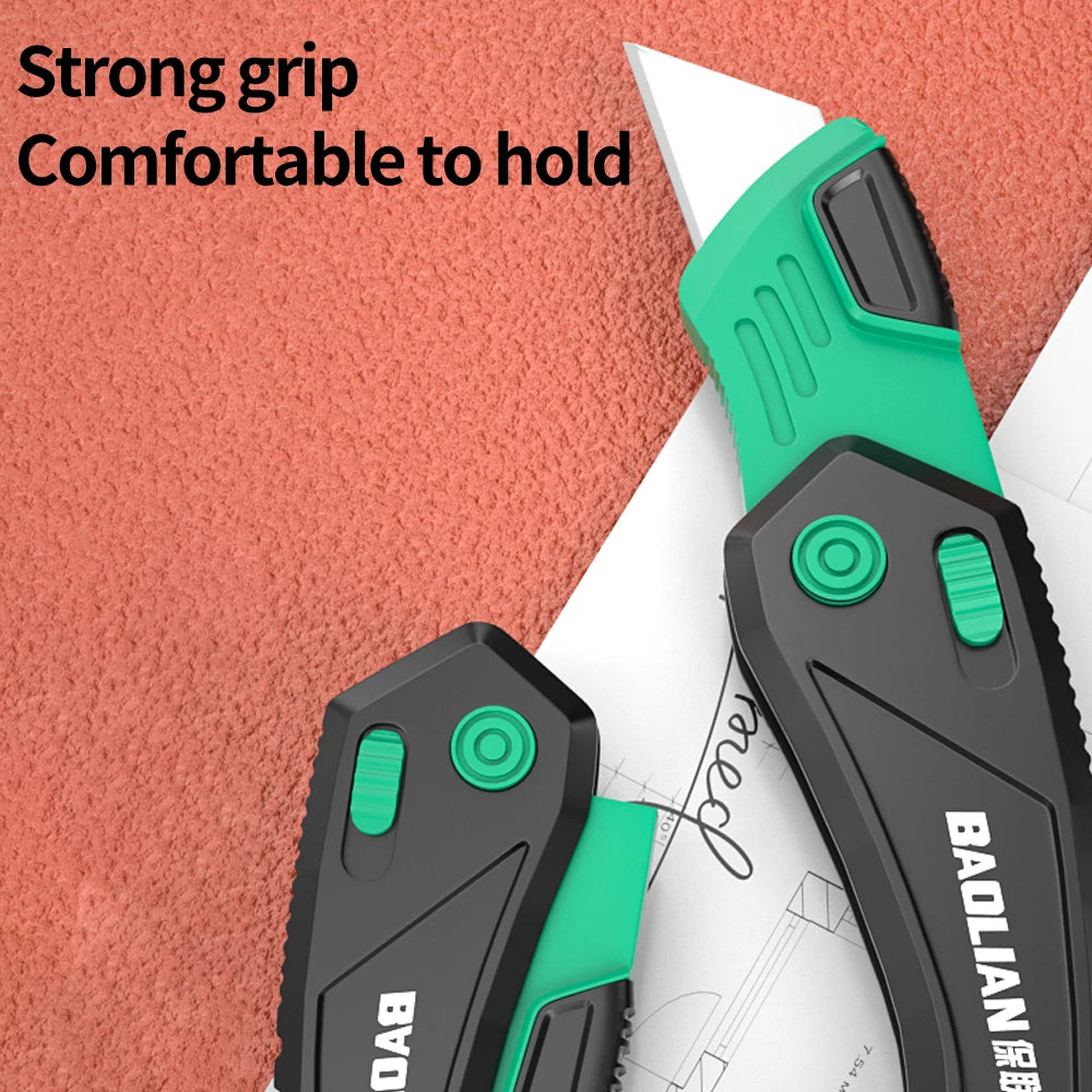 Foldable Art Knife Home Office-Specific Anti-Shock Labor-Saving Leather Carpet Cutting Knife Multi-Function Craft Knives