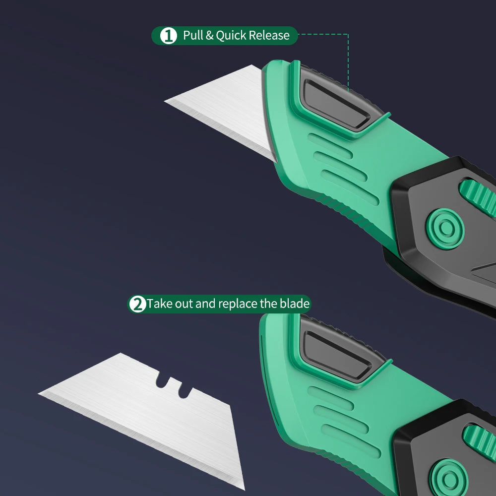 Foldable Art Knife Home Office-Specific Anti-Shock Labor-Saving Leather Carpet Cutting Knife Multi-Function Craft Knives