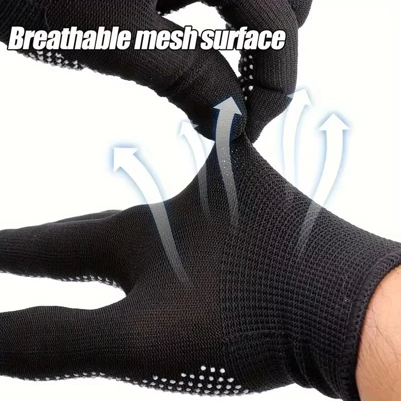 20PCS Nylon Adhesive Gloves - Breathable and Non Slip Gloves Suitable for Cycling, Gardening, Fishing, Camping - Multi Occasion