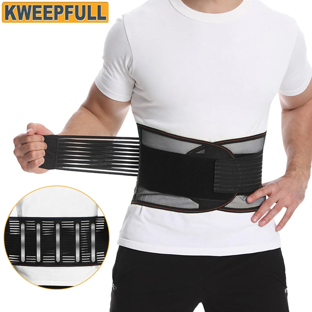 Back Brace for Men & Women - Breathable Waist Lumbar Lower Back Support Belt for Sciatica, Herniated Disc, Scoliosis